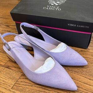 Lavender Haze True Suede kitten heels